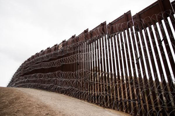 concertina wire border wall